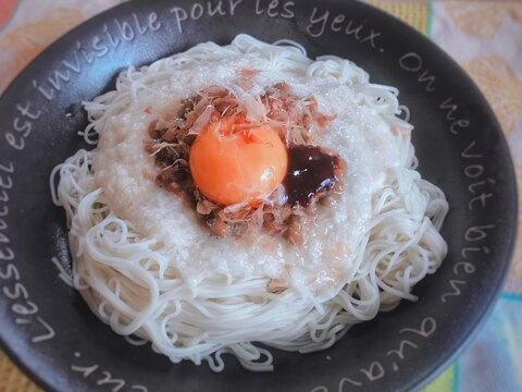 納豆と長芋のピリ辛ネバネバ素麺レシピ